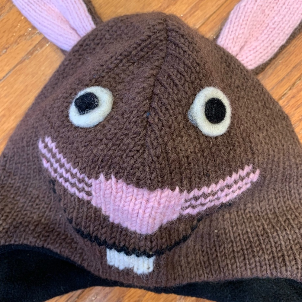 Wool Rabbit Toque Handmade in Nepal - Adult - Picture 3 of 6
